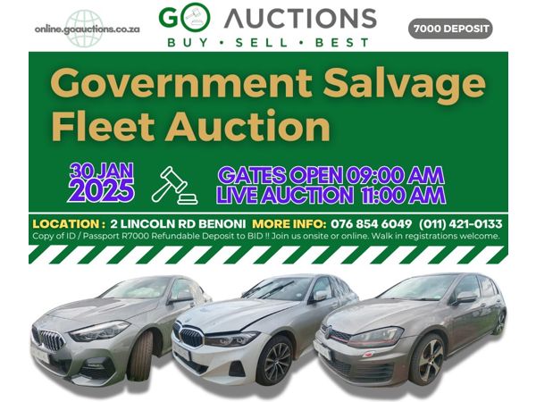 Live and Online Government Salvage Fleet Auction