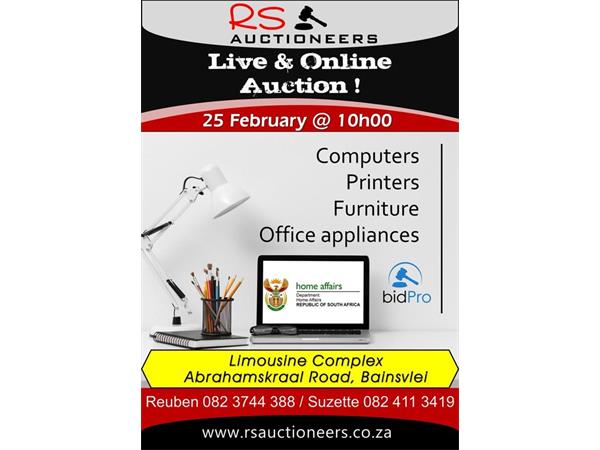 Home Affairs Asset Disposal Auction (Bloemfontein)